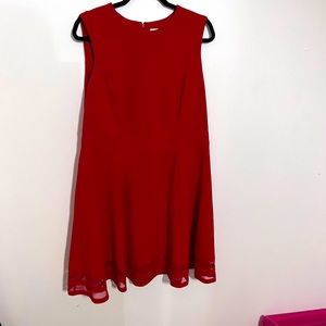 Beautiful red Calvin Klein dress great for dinner,church or work